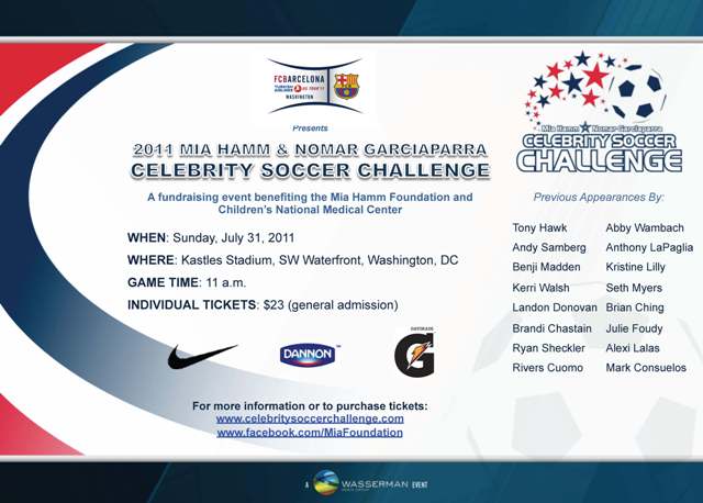 Mia Hamm and Nomar Garciaparra Celebrity Soccer Challenge