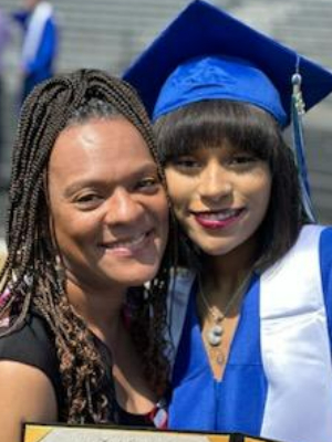 Carmella and Mom at her high school graduation 2023.