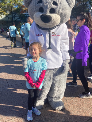 Mariana and Dr. Bear at the 2023 Race For Every Child Event